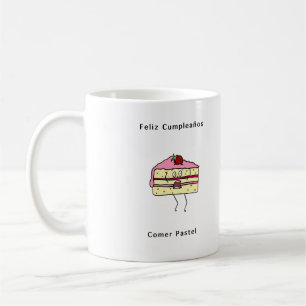 Mug Joyeux Anniversaire Manger du gâteau, anniversaire