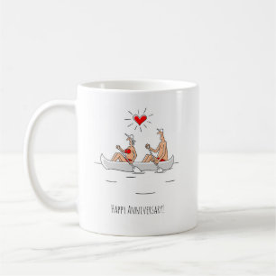 Mug Joyeux anniversaire Mariage marié canot couple mar