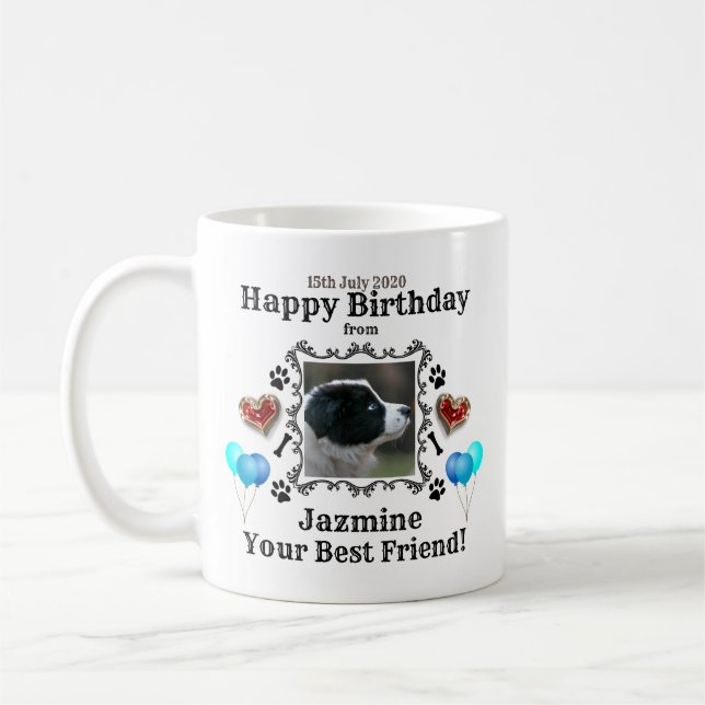 Mug Joyeux Anniversaire Meilleur Ami Chien (Gauche)