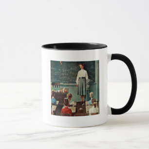 Mug Joyeux anniversaire, Miss Jones par Norman Rockwel