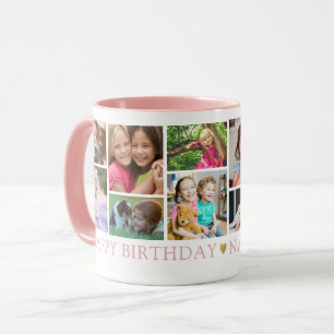 Mug Joyeux anniversaire moderne Nana 9 Collage photo R