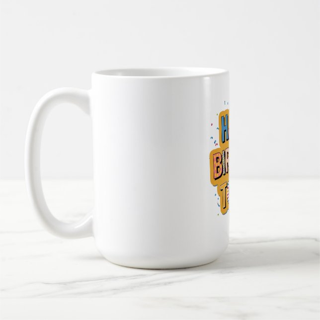 Mug Joyeux Anniversaire Motif (Gauche)