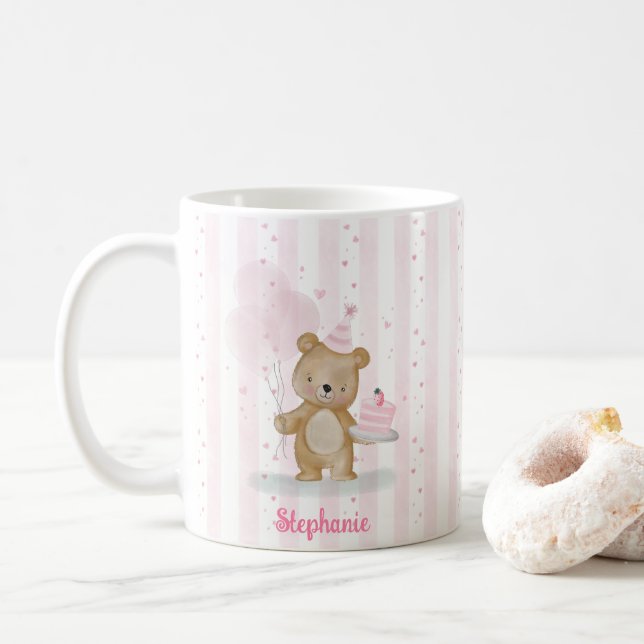 Mug Joyeux Anniversaire Ourson (Avec donut)