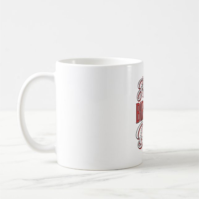 Mug Joyeux Anniversaire Papa Conception de Chemise de  (Gauche)