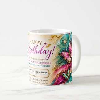 Mug Joyeux Anniversaire Personnalisé™ Fleur de Naissan