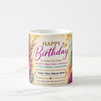 Mug Joyeux Anniversaire Personnalisé™ Fleur de Naissan