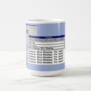 Mug Joyeux Anniversaire Personnalisé Windows 95 Thème 