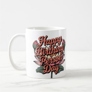 Mug Joyeux anniversaire personne jour Lotus Fleur Retr