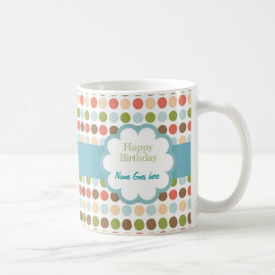 Mug Joyeux anniversaire (points de poka)