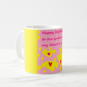 Mug Joyeux anniversaire romantique message d'amour sur