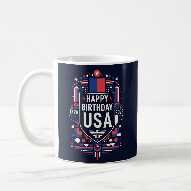 Mug Joyeux anniversaire USA 250 (Gauche)