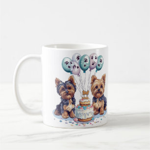 Mug Joyeux anniversaire Yorkie Chien