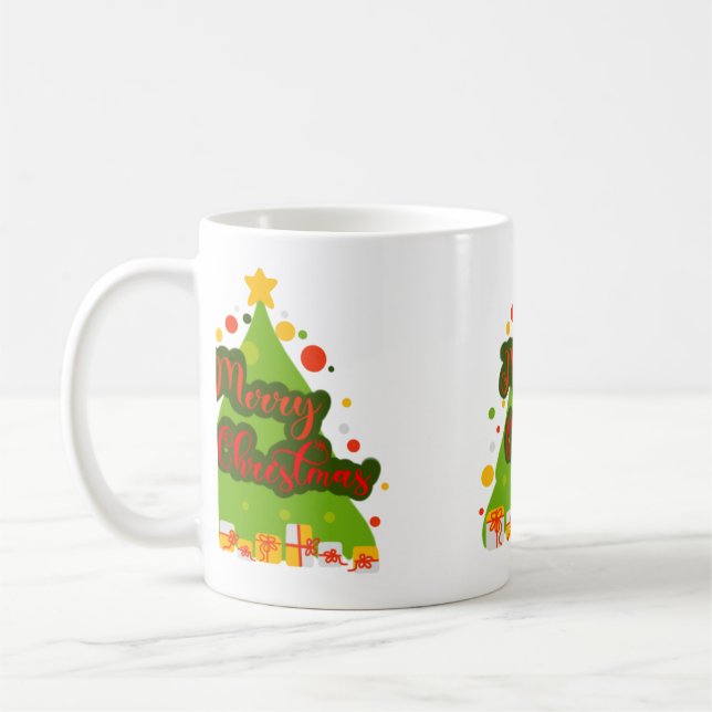 Mug Joyeux arbre de Noël muette (Gauche)