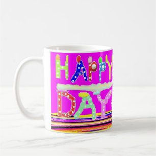 Mug Joyeux art de jour design sucre bonbons couleurs b
