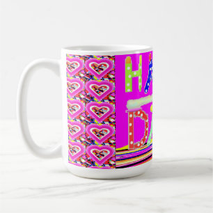 Mug Joyeux art de jour design sucre bonbons couleurs b