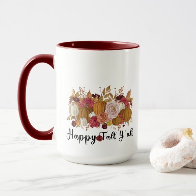 Mug Joyeux automne Y'all (Avec donut)