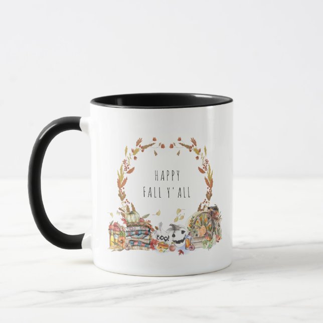 Mug Joyeux automne Y'all | Illustrations Rustiques de  (Gauche)