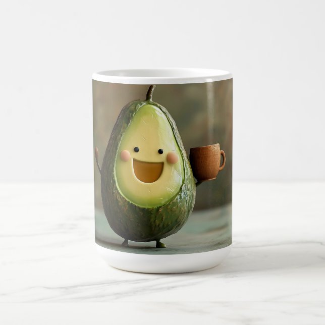 Mug Joyeux Avocado jouissant d'une coupe de thé (Centre)