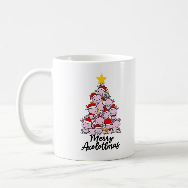 Mug Joyeux Axolotlmas Axolotlmas Arbre de Noël Joyeux  (Gauche)