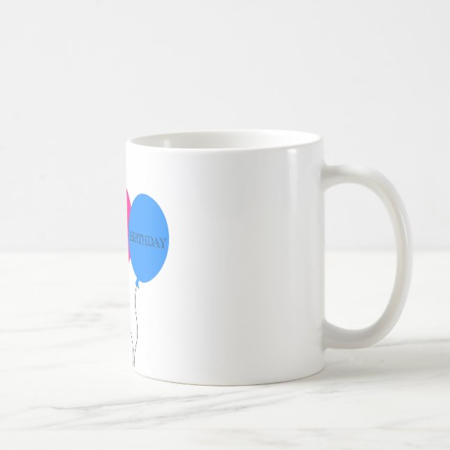 Mug Joyeux Ballons d'anniversaire (Droite)