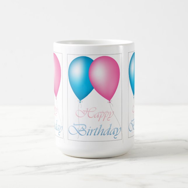 Mug Joyeux Ballons d'anniversaire (Centre)