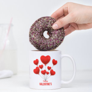 Mug Joyeux Ballons rouges de Saint-Valentin Vacances