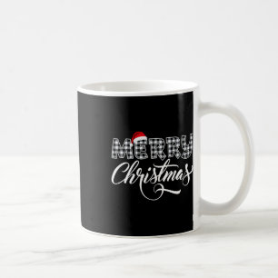Mug Joyeux Buffalo Noir Et Blanc Plaid Pour