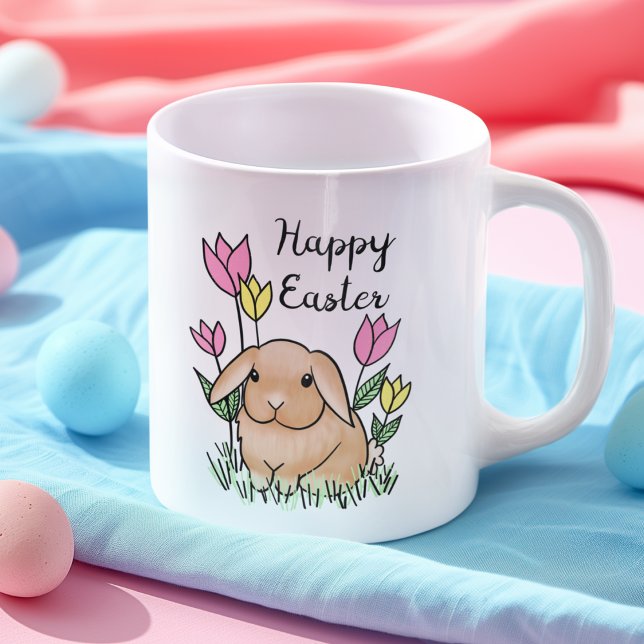 Mug Joyeux Bunny de Pâques printemps mignon (Créateur téléchargé)