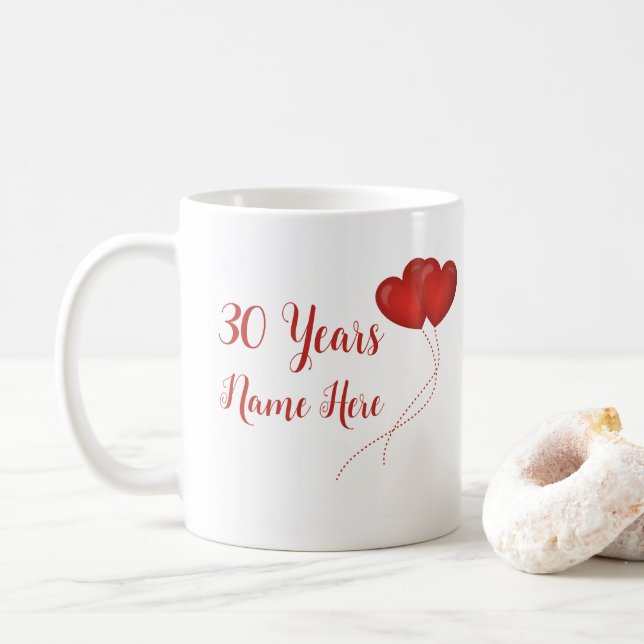 Mug Joyeux cadeau de 30 ans d'anniversaire Mariage (Avec donut)