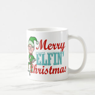 Mug Joyeux calembour féerique drôle de Noël d'Elf