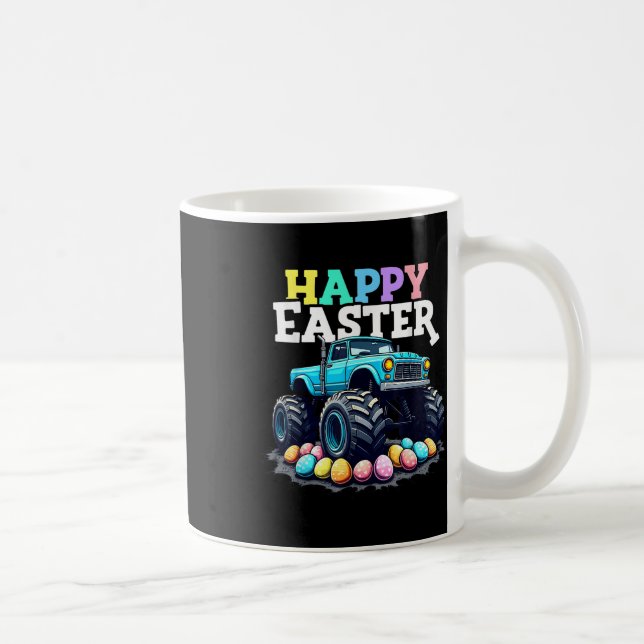 Mug Joyeux Camion Monstre de Pâques Funny Chasse aux O (Droite)