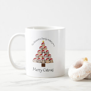 Mug Joyeux Cat Noël Personnalisé Famille Noël Fêtes