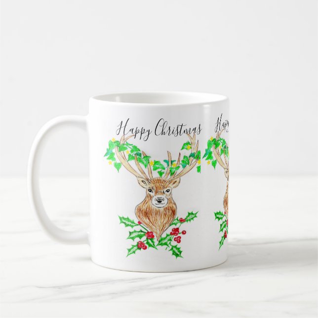Mug Joyeux Cerf de Noël (Gauche)