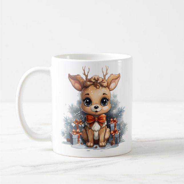 Mug Joyeux cerf de Noël (Gauche)