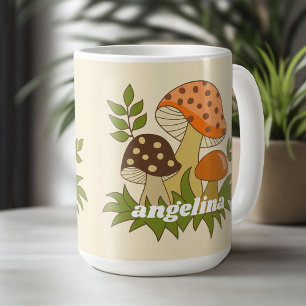 Mug Joyeux champignons avec nom personnalisé
