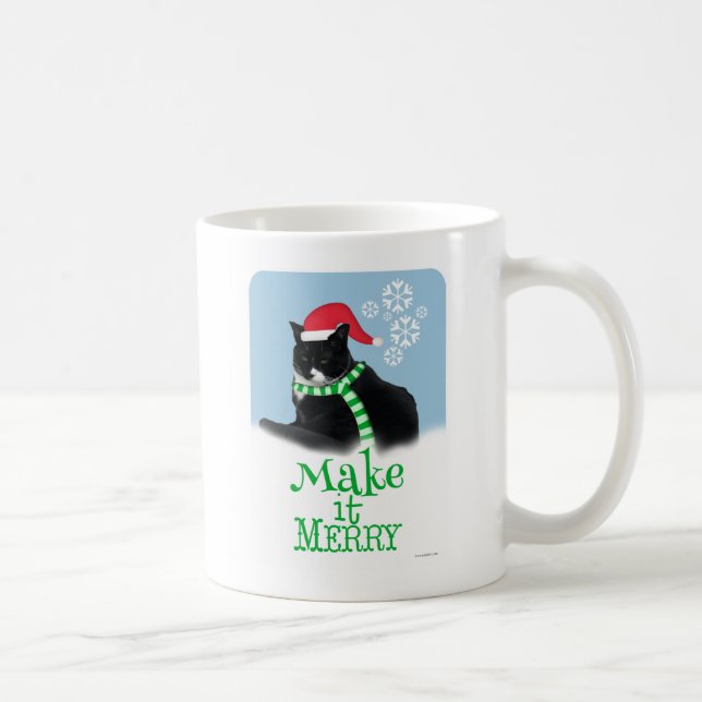 Mug Joyeux chat de vacances (Droite)