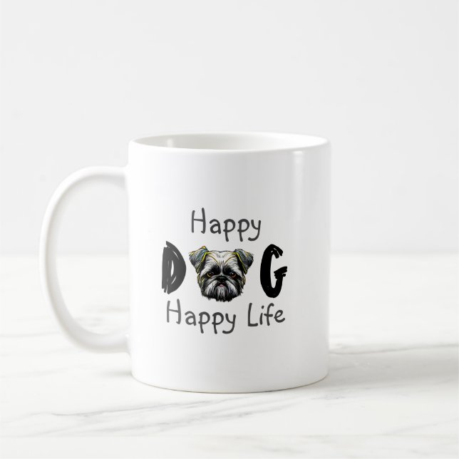 Mug Joyeux Chien Bonne Vie (Gauche)