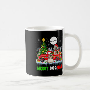 Mug Joyeux Chien de Noël Père Noël Elf Shih Tzus Sur P