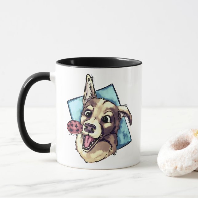 Mug Joyeux chien et biscuit (Avec donut)