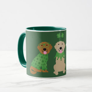 Mug Joyeux Chiens de l'épreuve d'or du Jour de la Sain