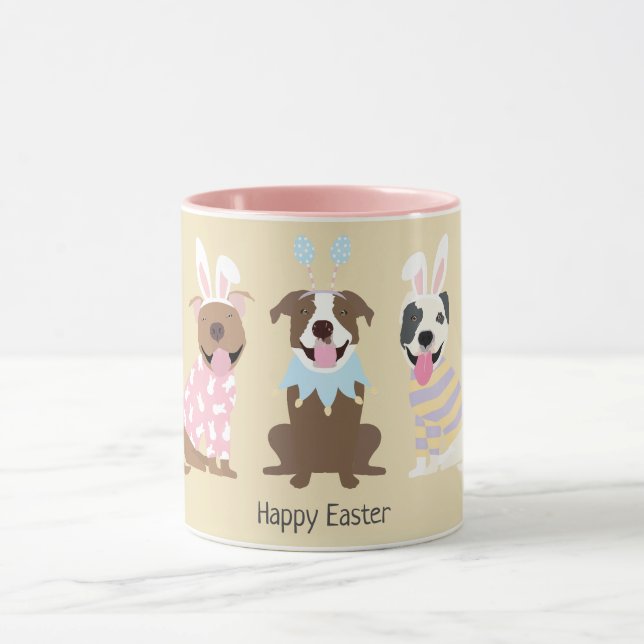 Mug Joyeux Chiens de Pâques American Pit Bull Terrier (Centre)