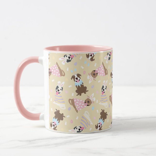 Mug Joyeux Chiens de Pâques American Pit Bull Terrier (Gauche)