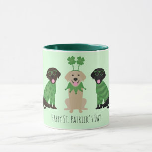 Mug Joyeux Chiens du Labrador Jour de la Saint Patrick