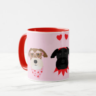 Mug Joyeux Chiens Schnauzer de la Journée des Valentin