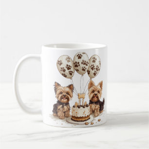 Mug Joyeux Chiens Yorkie d'anniversaire