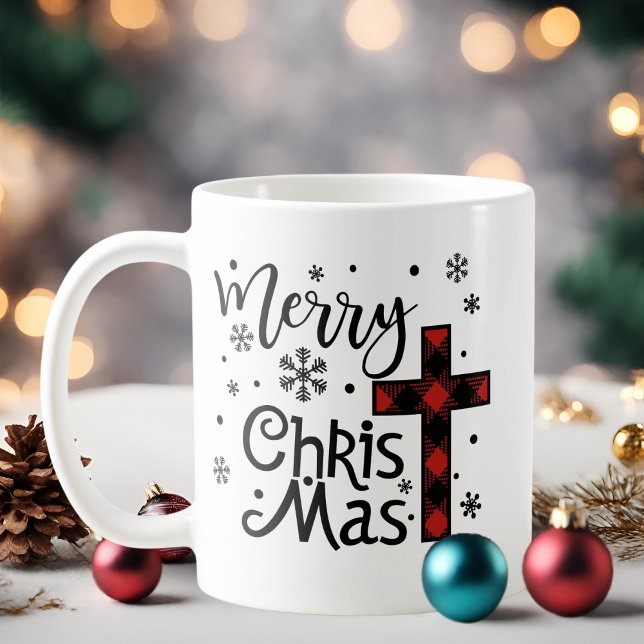 Mug Joyeux Christ Mas Noël chrétien (Merry Christ Mas Christian Christmas Coffee Mug)