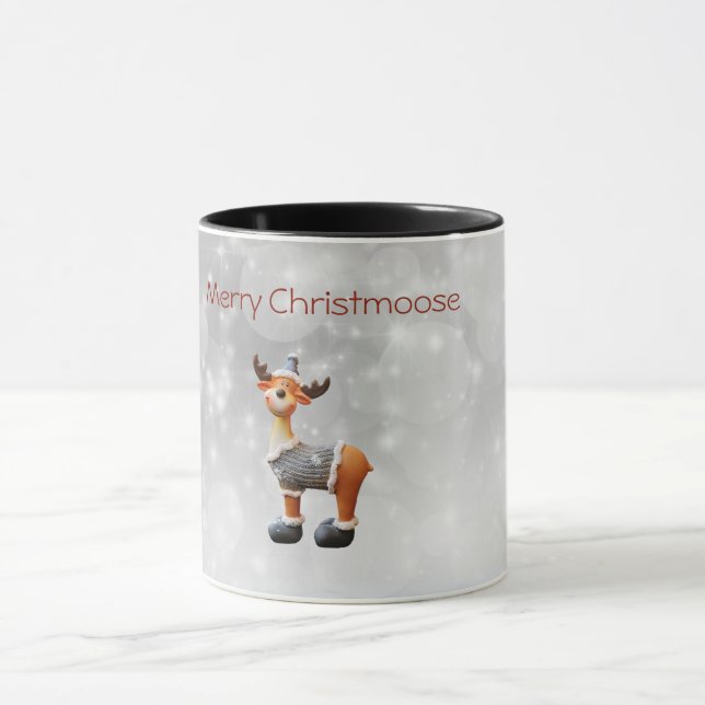 Mug Joyeux Christmoose portant un chapeau (Centre)