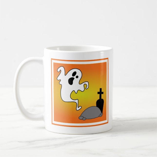 Mug Joyeux cimetière du fantôme de Spookie Ghost Hallo (Gauche)