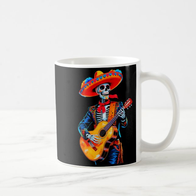 Mug Joyeux cinco de mayo mexicain chapeau crâne guitar (Droite)