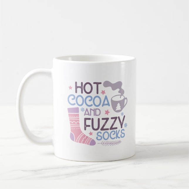 Mug Joyeux Coca Chaud D'Hiver Et Chaussettes Fuzzy (Gauche)